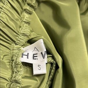 Aritzia Light Green Satin Skirt